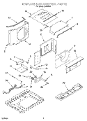 AIR FLOW AND CONTROL Diagram and Parts List for CA8WR00  Crosley Air Conditioner