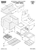 INTERNAL OVEN Diagram and Parts List for FGS395VL2  Whirlpool Range