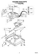 MACHINE BASE PARTS Diagram and Parts List for 3SLSR6233MQ2  Whirlpool Washer