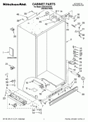 CABINET PARTS Diagram and Parts List for KSSC42QTS03  KitchenAid Refrigerator