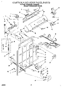 CONTROLS AND REAR PANEL Diagram and Parts List for LST9355DZ0  Whirlpool Washer
