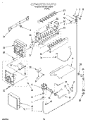 ICEMAKER Diagram and Parts List for 3XKGN7050F00  Whirlpool Refrigerator