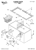 CABINET PARTS Diagram and Parts List for EH150FXMQ00  Whirlpool Freezer