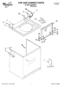 TOP AND CABINET PARTS Diagram and Parts List for LSB6300LW1  Whirlpool Washer