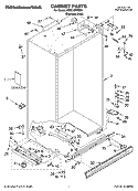 CABINET PARTS Diagram and Parts List for KSSC48FMS01  KitchenAid Refrigerator