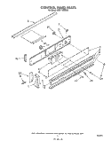 CONTROL PANEL Diagram and Parts List for KEDT105VBL0  KitchenAid Range