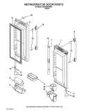 REFRIGERATOR DOOR PARTS Diagram and Parts List for GX5FHDXVB06  Whirlpool Refrigerator