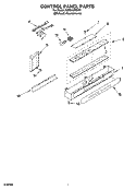 CONTROL PANEL PARTS Diagram and Parts List for KSSO48FMX01  KitchenAid Refrigerator