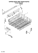 UPPER RACK AND TRACK PARTS Diagram and Parts List for KUDL03ITSS1  KitchenAid Dishwasher