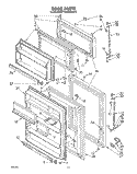 DOOR, LIT/OPTIONAL Diagram and Parts List for ET17HKXRMR0  Whirlpool Refrigerator