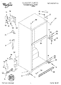CABINET Diagram and Parts List for 3XARG477GF00  Whirlpool Refrigerator