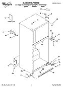 CABINET PARTS Diagram and Parts List for ET1MHKXMT04  Whirlpool Refrigerator