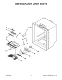 REFRIGERATOR LINER PARTS Diagram and Parts List for ITB19440Q03  Inglis Refrigerator