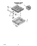 DISHRACK Diagram and Parts List for DU8150XX0  Whirlpool Dishwasher