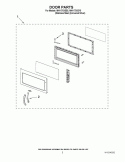 DOOR PARTS Diagram and Parts List for MH1170XSY5  Whirlpool Microwave