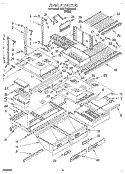 SHELF, LIT/OPTIONAL Diagram and Parts List for 3VET21DKBW00  Whirlpool Refrigerator