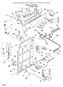 CONTROLS AND REAR PANEL Diagram and Parts List for LSQ9510JQ0  Whirlpool Washer