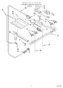 MANIFOLD Diagram and Parts List for SF302BSYN1  Whirlpool Range
