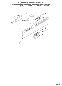 CONTROL PANEL Diagram and Parts List for KUDS01FLBS0  Whirlpool Dishwasher