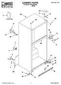 CABINET PARTS Diagram and Parts List for TT21AKXKQ08  Estate Refrigerator