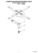 LOWER WASHARM AND STRAINER PARTS Diagram and Parts List for KUDC03ITBS1  KitchenAid Dishwasher
