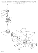 BRAKE, CLUTCH, GEARCASE, MOTOR AND PUMP Diagram and Parts List for LSR6132EZ0  Whirlpool Washer