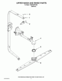 UPPER WASH AND RINSE PARTS Diagram and Parts List for 7WDF530PAYM0  Whirlpool Dishwasher
