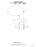 HEATER PARTS Diagram and Parts List for KUDS30CXBL5  KitchenAid Dishwasher