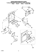DISPENSER FRONT PARTS Diagram and Parts List for GD5NHAXMQ00  Whirlpool Refrigerator