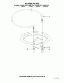 HEATER PARTS Diagram and Parts List for KUDE40FXWH0  KitchenAid Dishwasher