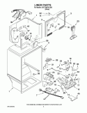 LINER PARTS Diagram and Parts List for 5VET2WPKLQ06  Whirlpool Refrigerator