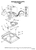 MACHINE BASE PARTS Diagram and Parts List for MGT3800TW0  Maytag Washer Dryer Combo