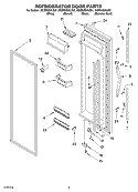 REFRIGERATOR DOOR PARTS Diagram and Parts List for GC5SHGXLS01  Whirlpool Refrigerator