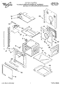OVEN Diagram and Parts List for RBS305PDZ4  Whirlpool Wall Oven