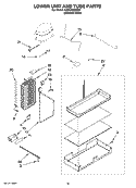 LOWER UNIT AND TUBE PARTS Diagram and Parts List for KSSC48FMS03  KitchenAid Refrigerator