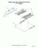 THIRD LEVEL RACK AND TRACK PARTS Diagram and Parts List for KUDE70FVSS2  KitchenAid Dishwasher
