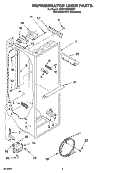 REFRIGERATOR LINER PARTS Diagram and Parts List for KSRY25CRMS01  KitchenAid Refrigerator