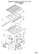 COMPARTMENT SEPARATOR Diagram and Parts List for 3VET23DKDW00  Whirlpool Refrigerator