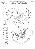 TOP AND CONSOLE, LIT/OPTIONAL Diagram and Parts List for LGR4634JZ0  Whirlpool Dryer