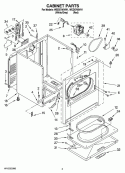 CABINET PARTS Diagram and Parts List for WED5700VH1  Whirlpool Dryer