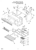 CABINET Diagram and Parts List for MH9115XBQ1  Whirlpool Microwave