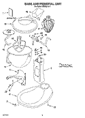 BASE, PEDESTAL UNIT AND ACCESSORY PARTS Diagram and Parts List for KB26G1X-3  KitchenAid Mixer