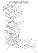 REFRIGERATOR SHELF Diagram and Parts List for KSRS25FGBT04  KitchenAid Refrigerator