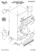 CABINET Diagram and Parts List for ET22PKXEN00  Whirlpool Refrigerator