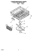 LOWER DISHRACK PARTS, OPTIONAL PARTS (NOT INCLUDED) Diagram and Parts List for CUD6710TQ0  Crosley Dishwasher