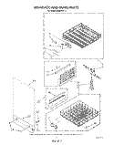DISH RACK AND PANEL Diagram and Parts List for DU8950XT3  Whirlpool Dishwasher
