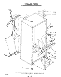 CABINET Diagram and Parts List for ET14MNXSW00  Whirlpool Refrigerator