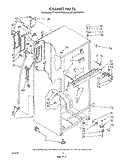 CABINET Diagram and Parts List for ET18JKXWW00  Whirlpool Refrigerator