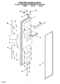 FREEZER DOOR Diagram and Parts List for GD5NHGXKT02  Whirlpool Refrigerator