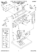 TOP AND CONSOLE, LIT/OPTIONAL Diagram and Parts List for LGR7858AW1  Whirlpool Dryer